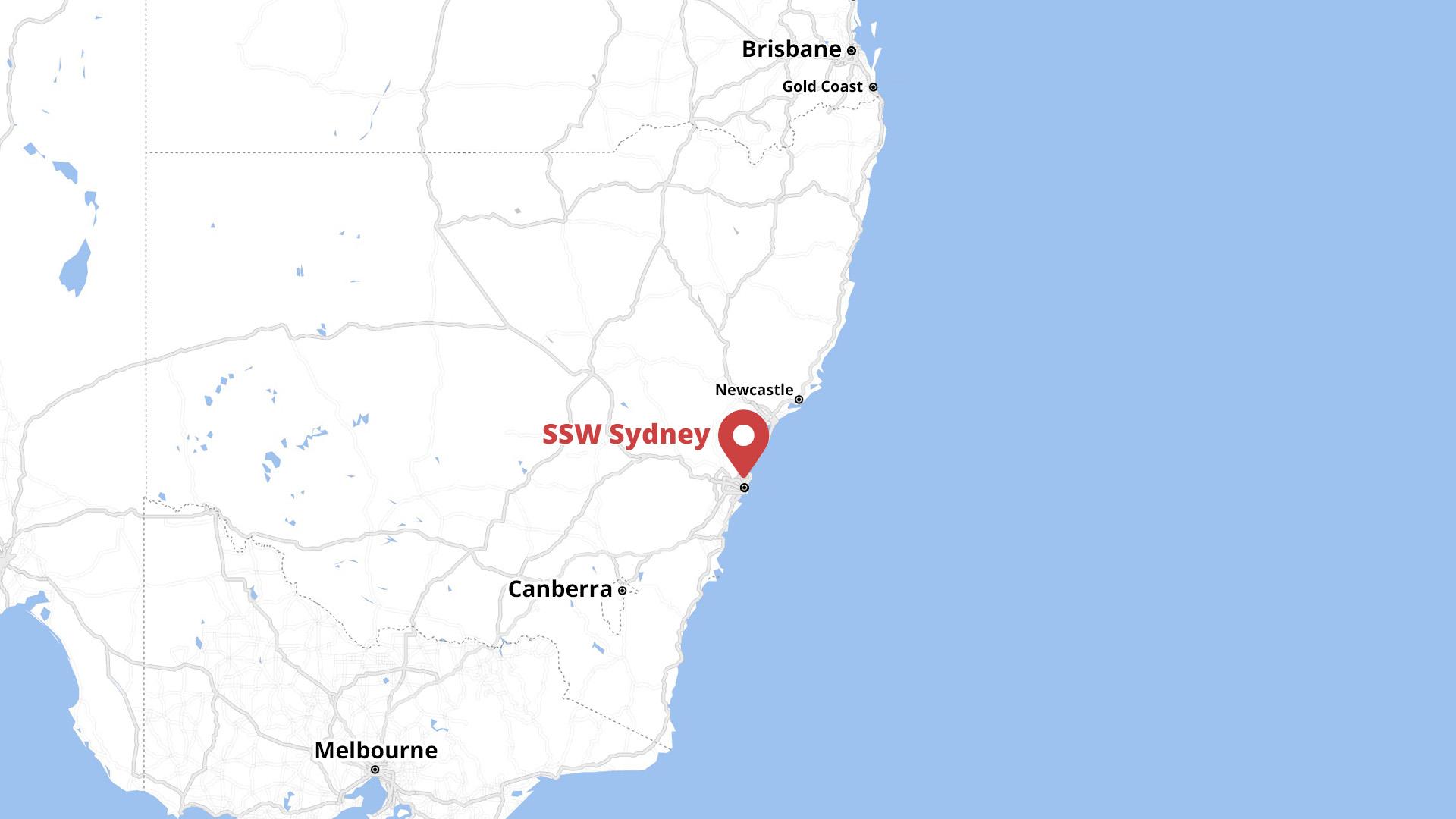 SSW Sydney Map