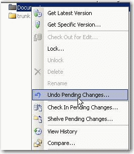 Undo Pending changes