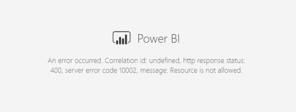 powerbi error