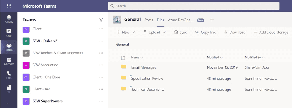 Microsoft Teams Files