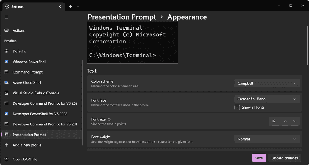 command prompt profiles