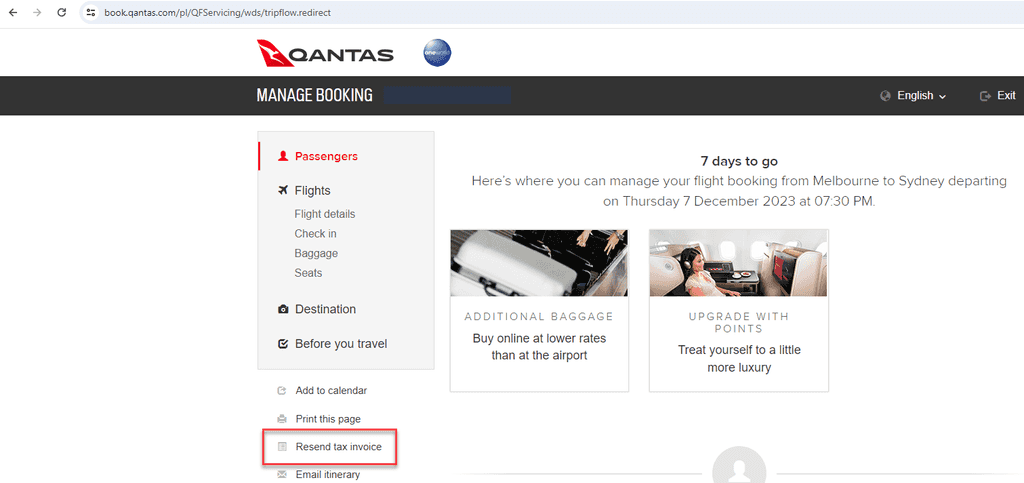 qantas tax invoice 2