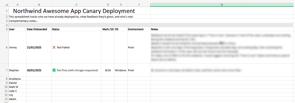 canary deployment